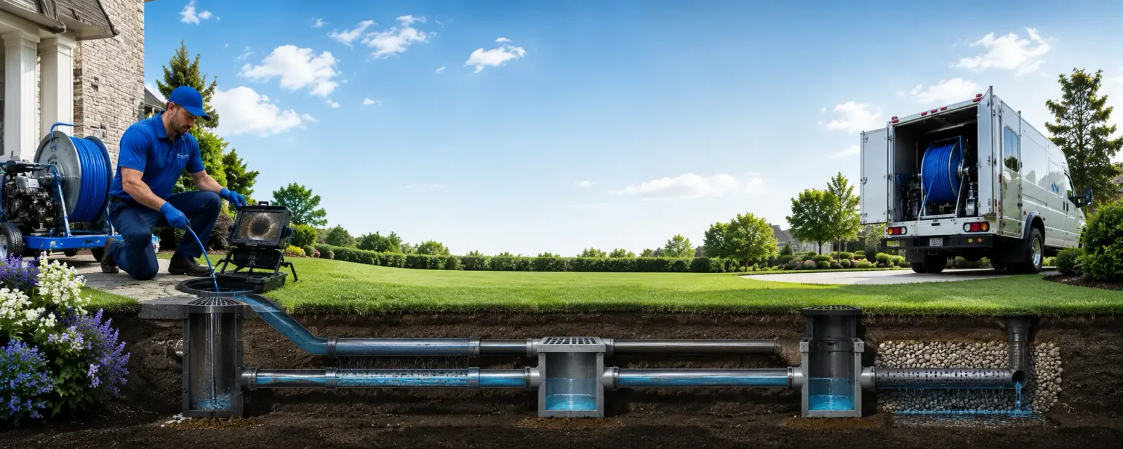 Outdoor drain cleaning information for University Park, IL